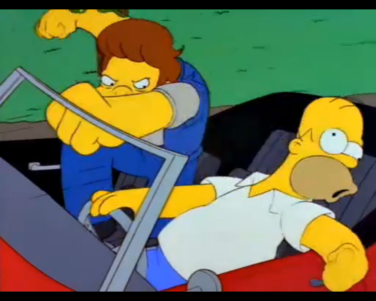 Realty bites Snake Punching Homer